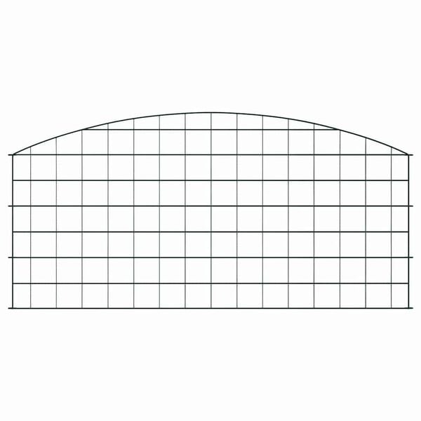 vidaXL Damhegnsett 5 pcs gr&oslash;nn 100 x 50 cm St&aring;l