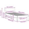 vidaXL Sengestamme med hodegjerde Hvit 75 x 190 cm Massiv furu