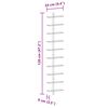 vidaXL Veggmontert vinstativ for 10 flasker 2 stk hvit metall