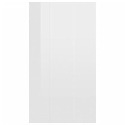 vidaXL Bokhylle/skjenk høyglans hvit 66x30x98 cm sponplate
