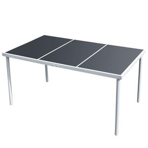 vidaXL Hagebord 150x90x74 cm svart st&aring;l