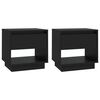 vidaXL Nattbord 2 stk svart 45x34x44 cm konstruert tre