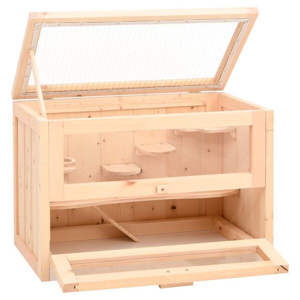 vidaXL Hamsterbur 60x35,5x42 cm heltre gran