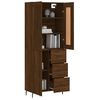 vidaXL Highboard brun eik 69,5x34x180 cm konstruert tre