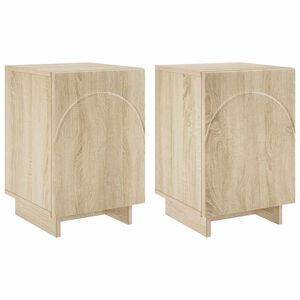 vidaXL Nattbordskap 2 stk. Sonoma eik 33,5 x 34,5 x 50 cm