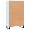 vidaXL Highboard hvit 69,5x31x115 cm konstruert tre