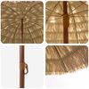 vidaXL Strandparasol Naturlig 255 x 255 x 255 cm Polyester og st&aring;l