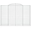 vidaXL Gabionkurver buede 9 stk 300x50x200/220 cm galvanisert jern