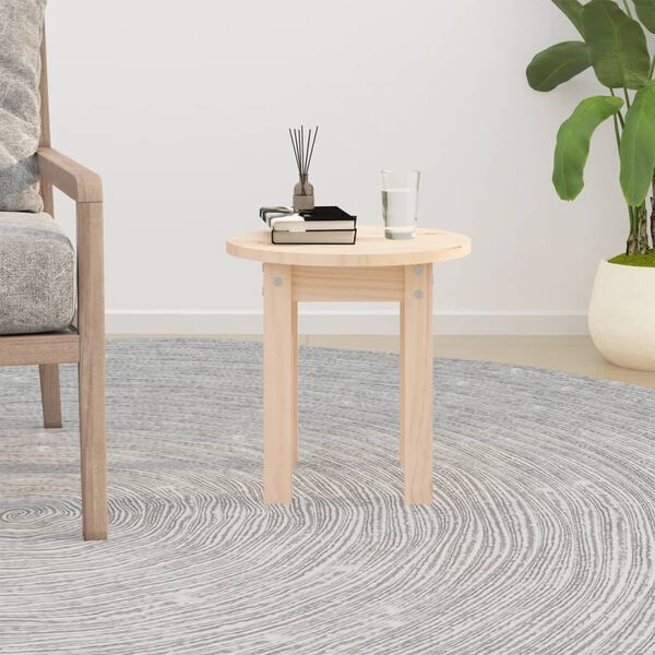 vidaXL Salongbord &Oslash; 35x35 cm heltre furu