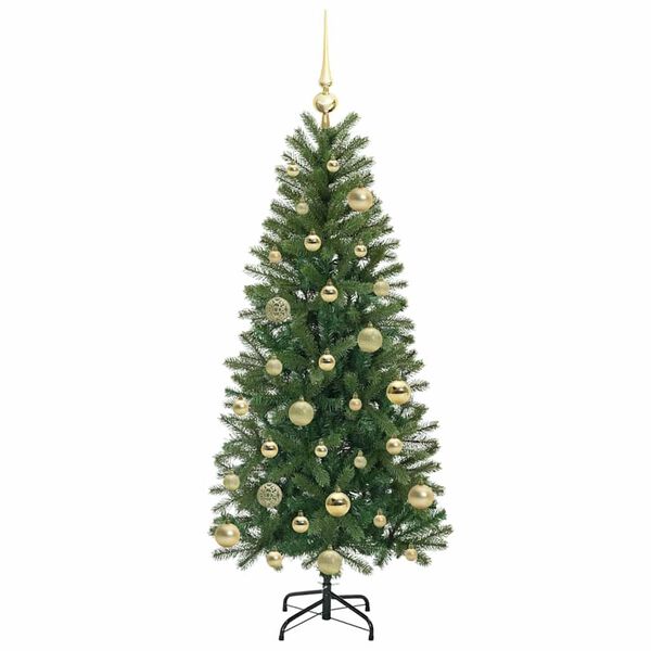 vidaXL Kunstig juletre med 150 LED med stativ gr&oslash;nn 120 cm PE og PVC