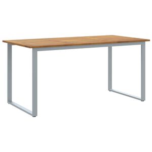 vidaXL Hagebord Gr&aring; 160 x 80 x 75 cm Solid akasietre