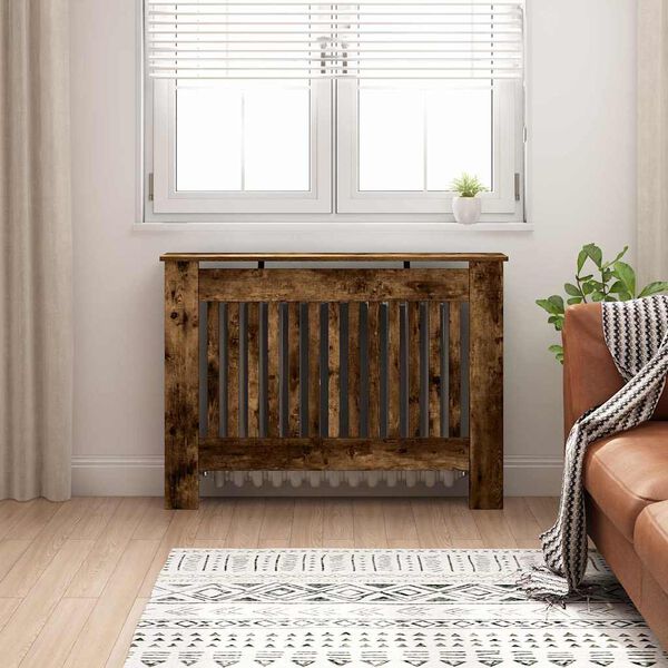 vidaXL Radiator Deksel R&oslash;kt eik 112 x 19 x 81,5 cm Konstruert tre