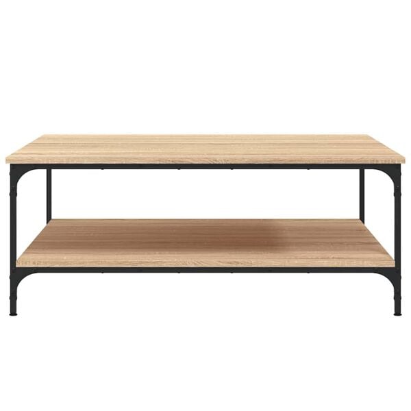 vidaXL Salongbord sonoma eik 100x100x40 cm konstruert tre