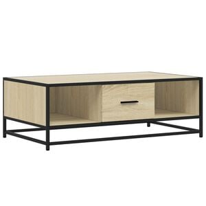 vidaXL Salongbord sonoma eik 100x57x35 cm konstruert tre og metall
