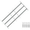 vidaXL Sikkerhetsgitter for vinduer med 3 tverrbjelker 3 pcs