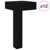 vidaXL St&aring;ende f&oslash;tter 12 stk. Svart 57 x 57 x 100 mm Jern