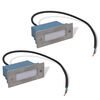 vidaXL Innfelte LED-trappelys 2 stk 44 x 111 x 56 mm