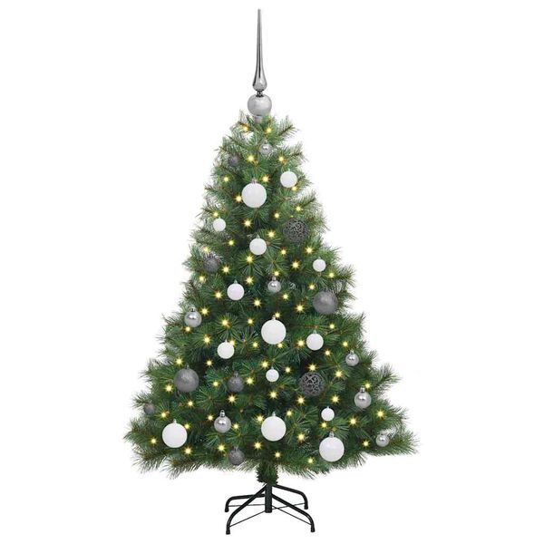 vidaXL Kunstig juletre med 150 LED med stativ gr&oslash;nn 120 cm PE og PVC