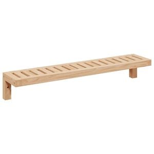 vidaXL Vegghengt Hylle Naturlig 62 x 10 x 12,5 cm Massiv valn&oslash;tttre
