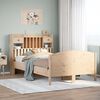 vidaXL Seng med bokhylle uten madrass 135x190 cm heltre furu