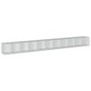 vidaXL Gabionkurv med deksel 1050x100x100 cm galvanisert jern