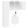 vidaXL Baderomsskapsett 5 pcs Hvit 43 x 16 x 62,5 cm Konstruert tre
