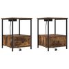 vidaXL Nattbordskap 2 stk. R&oslash;kt eik 42 x 41 x 56 cm Konstruert tre