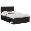 vidaXL Sengestamme med skuff Ensfarget Svart 120 x 190 cm Massiv furu