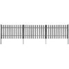 vidaXL Stakittgjerde med stolper 3 stk WPC 600x120 cm