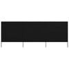 vidaXL Vindskjerm 3 paneler stoff 400x160 cm svart