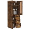 vidaXL Highboard r&oslash;kt eik 69,5x34x180 cm konstruert tre
