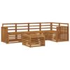 vidaXL Seksjonssofa Sett 6 pcs Naturlig Solid akasietre