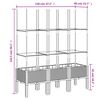 vidaXL Plantekasse med espalier svart 120x40x142,5 cm PP