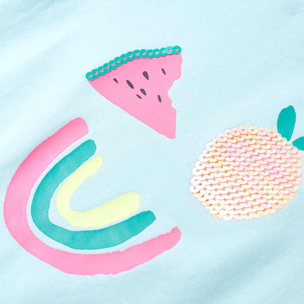 T-skjorte for barn lyse aqua 116