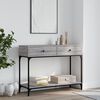 vidaXL Konsollbord gr&aring; sonoma 100x34,5x75 cm konstruert tre