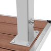 vidaXL Utendørs dusj med brett WPC rustfritt stål