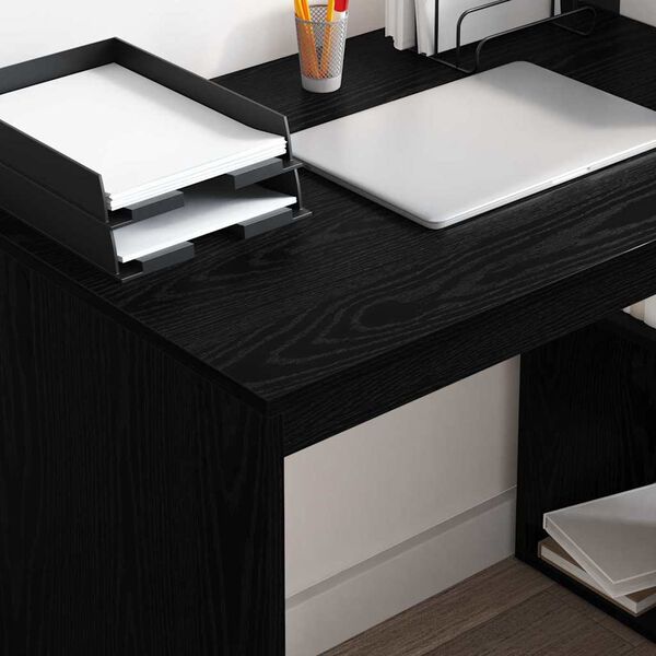 vidaXL Skrivebord Svart Eik 108 x 55 x 103.5 cm Konstruert tre