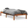 vidaXL Sengeramme uten madrass voksbrun 90x190 cm heltre furu