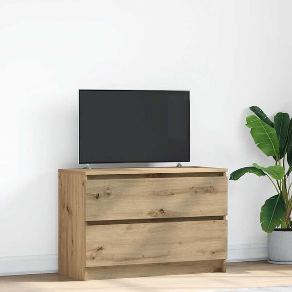 vidaXL TV-benk artisan eik 80x35x54 cm konstruert tre