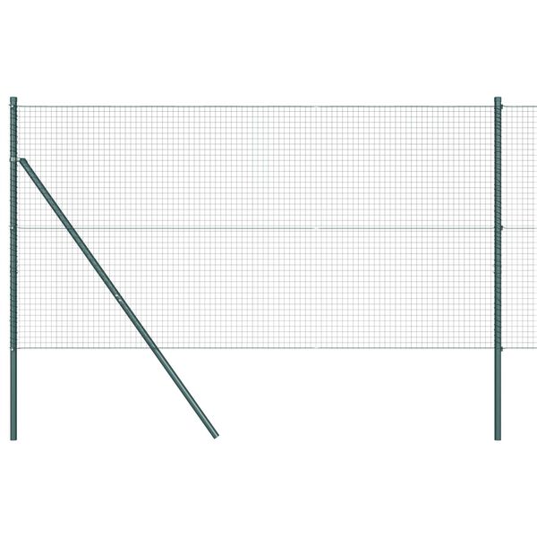 vidaXL Gjerdep&aring;le gr&oslash;nn 10 x 1 m (25 x 25 mm nett) St&aring;l