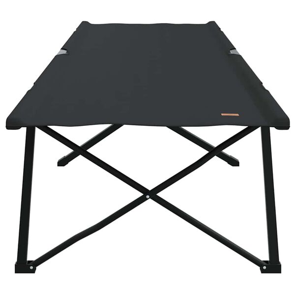 vidaXL Sammenleggbar camping seng Svart 206 x 76 x 74 cm