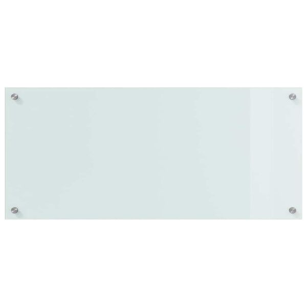 vidaXL Kjøkkenbakplate 2 pcs Hvit 90 x 40 cm herdet glass