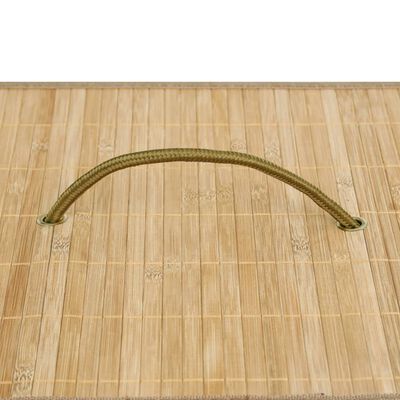 vidaXL Skittentøyskurv med 2 seksjoner bambus 100 L