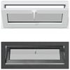 vidaXL Kj&oslash;levindu RISOR 100 x 40 cm PVC og glass Antrasitt