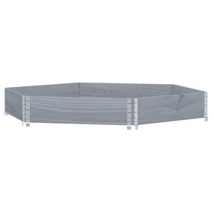 vidaXL H&oslash;ybed sekskantet gr&aring; 160x160 cm heltre furu