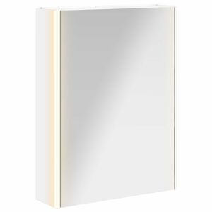 vidaXL Baderomsspeilskap for Hvit 53,5 x 15,5 x 70 cm Konstruert tre