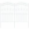 vidaXL Hage Hegning Hvit 215 cm Pulverlakkert stål