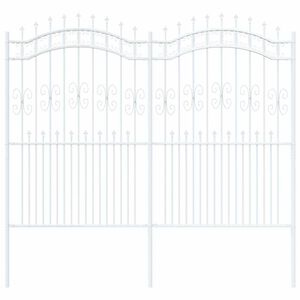 vidaXL Hage Hegning Hvit 215 cm Pulverlakkert stål