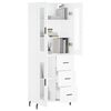vidaXL Highboard hvit 69,5x34x180 cm konstruert tre