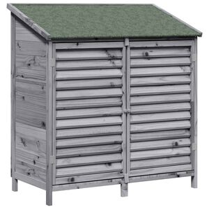 vidaXL Hagehus med tak Gr&aring; 106 x 56 x 113,5 cm Massiv Furu Tre
